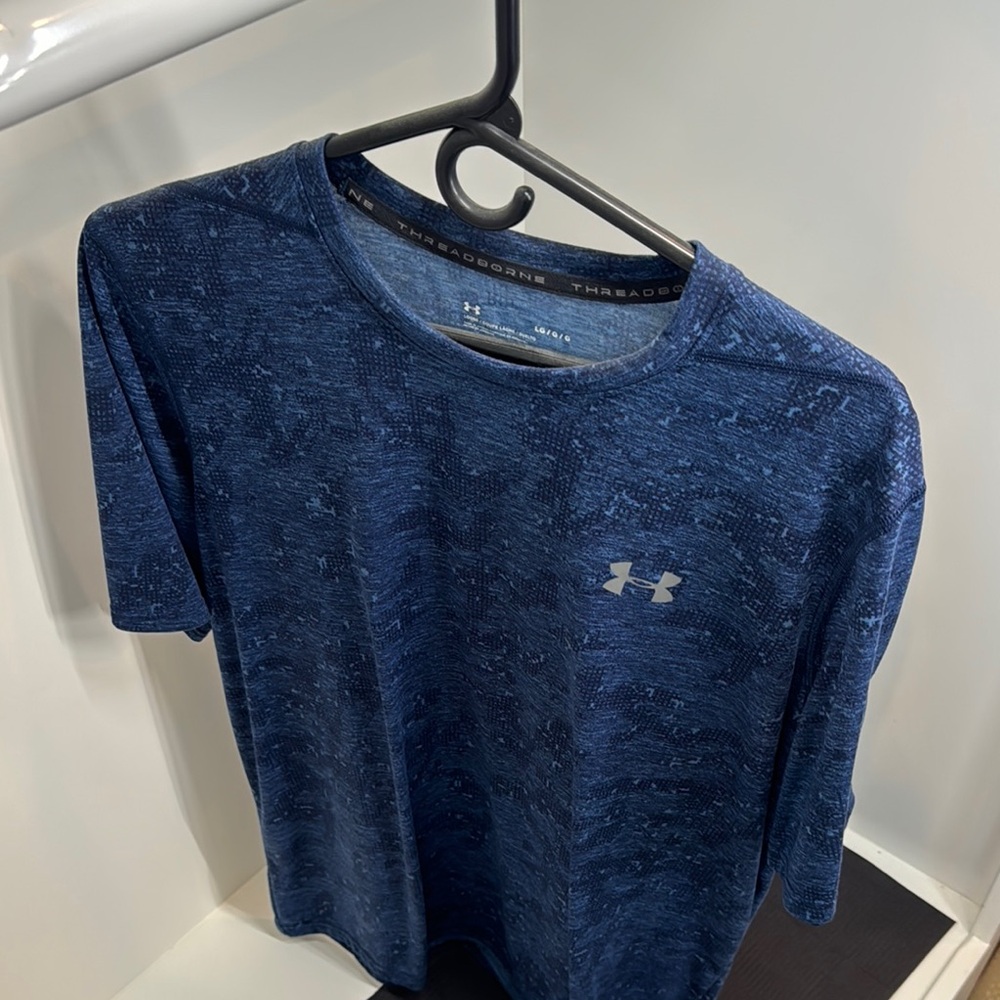 Under Armour Threadborne Blue Tee - image 1